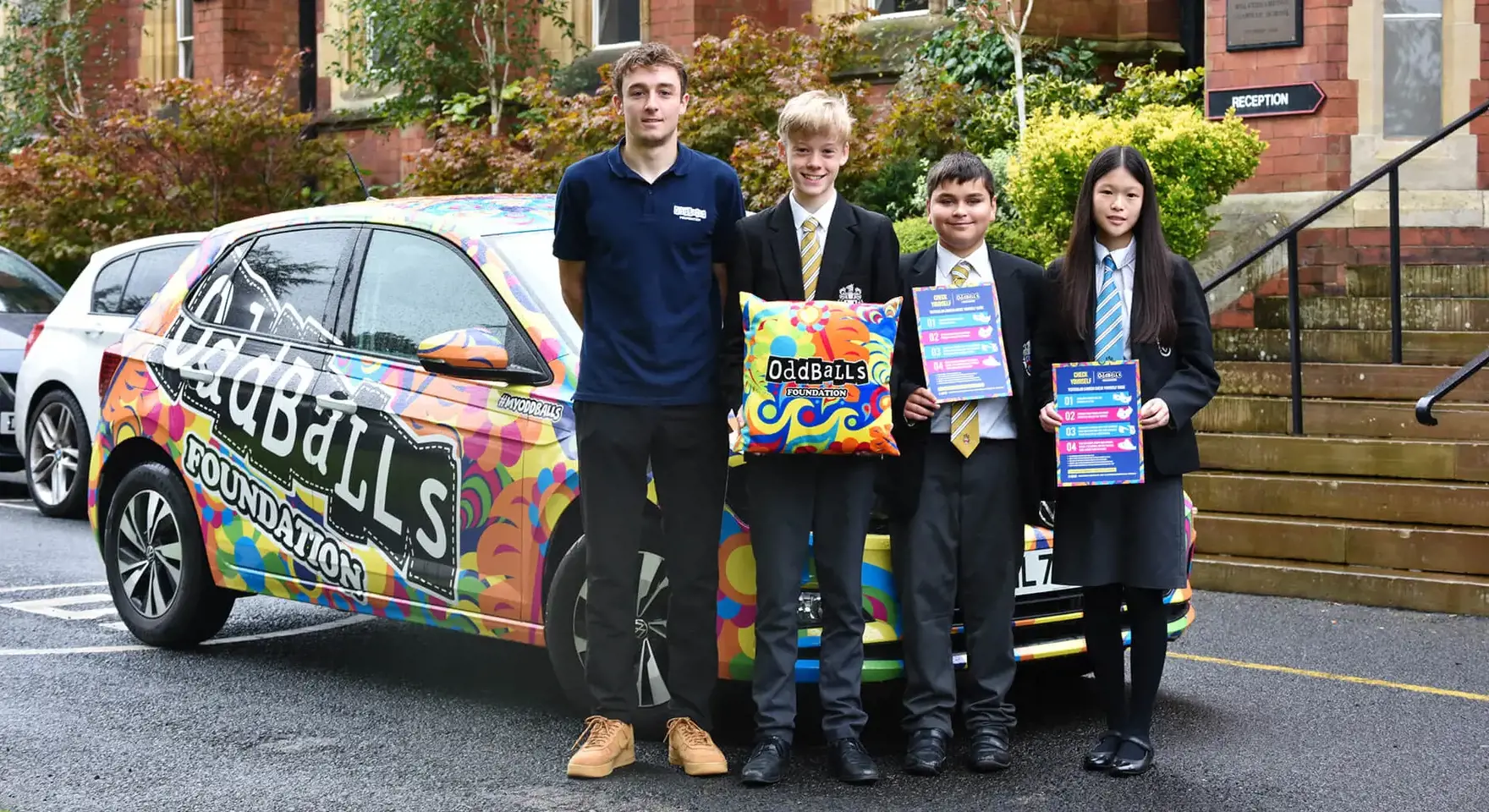 Oddballs Foundation visit Wolverhampton Grammar School